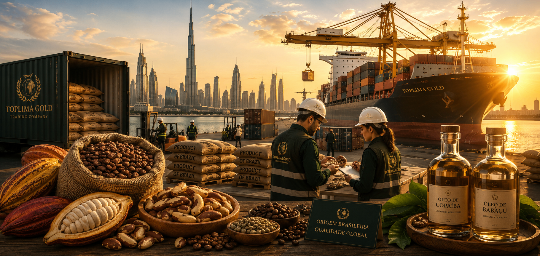 Exportação internacional Toplima Gold — origem brasileira, mercados globais